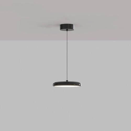 Lámpara colgante de estilo rústico moderno negra para techo con iluminación ajustable de comedor 2