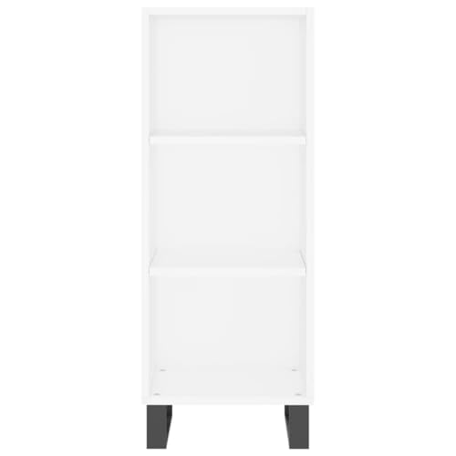 Armario moderno blanco de madera con herrajes metálicos estables duraderos 6
