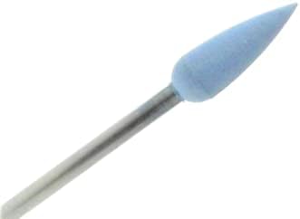 Silicone Blue Fine Pointed Teardrop Polisher 15.5mm x 5.6mm Made in Germany Pack of 10 by JTS