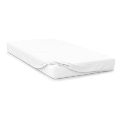 Belledorm White Jersey Extra Deep Fitted Sheet Cover