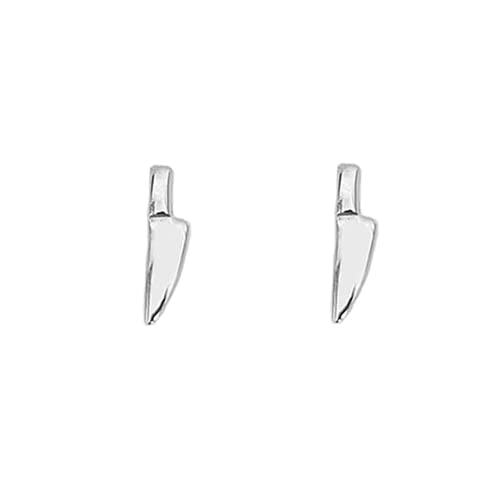 Minimalist Knife Real 925 Sterling Silver Little Stud Earrings for Women Men Tiny Small Cartilage Tragus Simple Post Pin Hypoallergenic Pierced Ear Halloween Jewelry Gifts Birthday Her Daughter Xmas