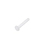 Homxi Piercing Nariz Mujer Transparente Calibre 18 (1.0x7mmx3mm), Forma Recta, Vidrio Piercing de Nariz para Hombre
