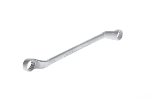 GEDORE Doppelringschlüssel, SW 22+24 mm, gekröpft, 5° abgewinkelt, dünn, 12-kant, UD-Profil, Schraubenschlüssel, 2 22X24