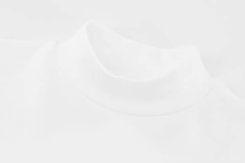 Boys Girls Turtleneck Long Sleeve Soft Cotton Mock Neck Shirt Solid Color Basic Tee Tops, Size 2T-12 Years2