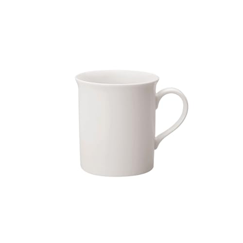 Villeroy und Boch Twist White Kaffeebecher 300 ml, Höhe: 9 cm, Premium Porzellan, Weiß
