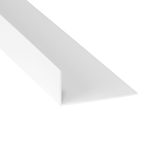 PVC Unequal Angle Trim, 70mm x 30mm, 90 Degree, White, 1 Metre