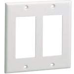 Panduit, CPGEI-2G, Screw-on Double Gang Rectangular faceplate. Covers Two NEMA Standard Rectangular Electrical outlets or Two Standard Rectangular Communication Module Frames Electric Ivory(3 Item/s)