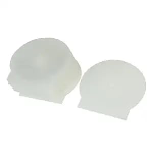 Round Design Cases Plastic Clear White 4.8" Diameter DVD CD Box Holder 10 Pcs