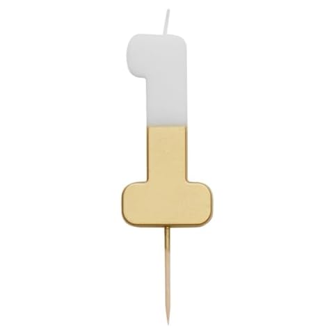 Talking Tables Gold Number 1 Birthday Candle Cover