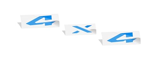 Image of Reflective Concepts 4x4 Emblem Overlay Decal Sticker -Fits: 2019-2026 Ram, NOT for Classic - (Color: Reflective Medium Blue)