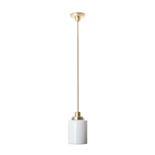 Lampe Suspendue Sleek Cylinder Laiton pour corriger un éclairage de salon trop terne