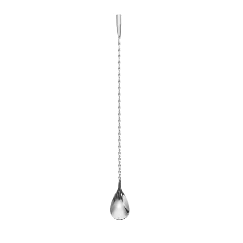 Angoily Cuchara de Bar Mezcladora de Acero Inoxidable 304 Mango Largo de 30 CM Cucharilla para Cócteles y Bebidas Adecuado para Cafeterías y Uso Hogar