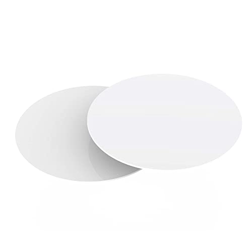 Lacupella Cake Board 12 Inch - Reusable White Glossy Acrylic Round Disk Set Of 2-1/8 Or 0.12 Inch Thickness For Cake Presentation Replacing Corrugated Board #TOP22