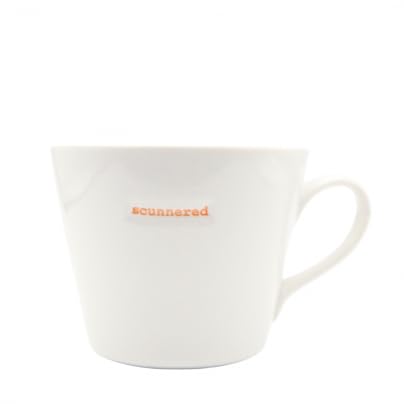 Keith Brymer Jones Scottish Word Range Medium Ceramic White Mug - scunnered - 350ml