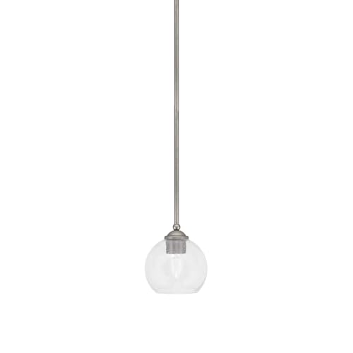 Toltec Zilo 5.75in 1-Light Mini Pendant Graphite Clear