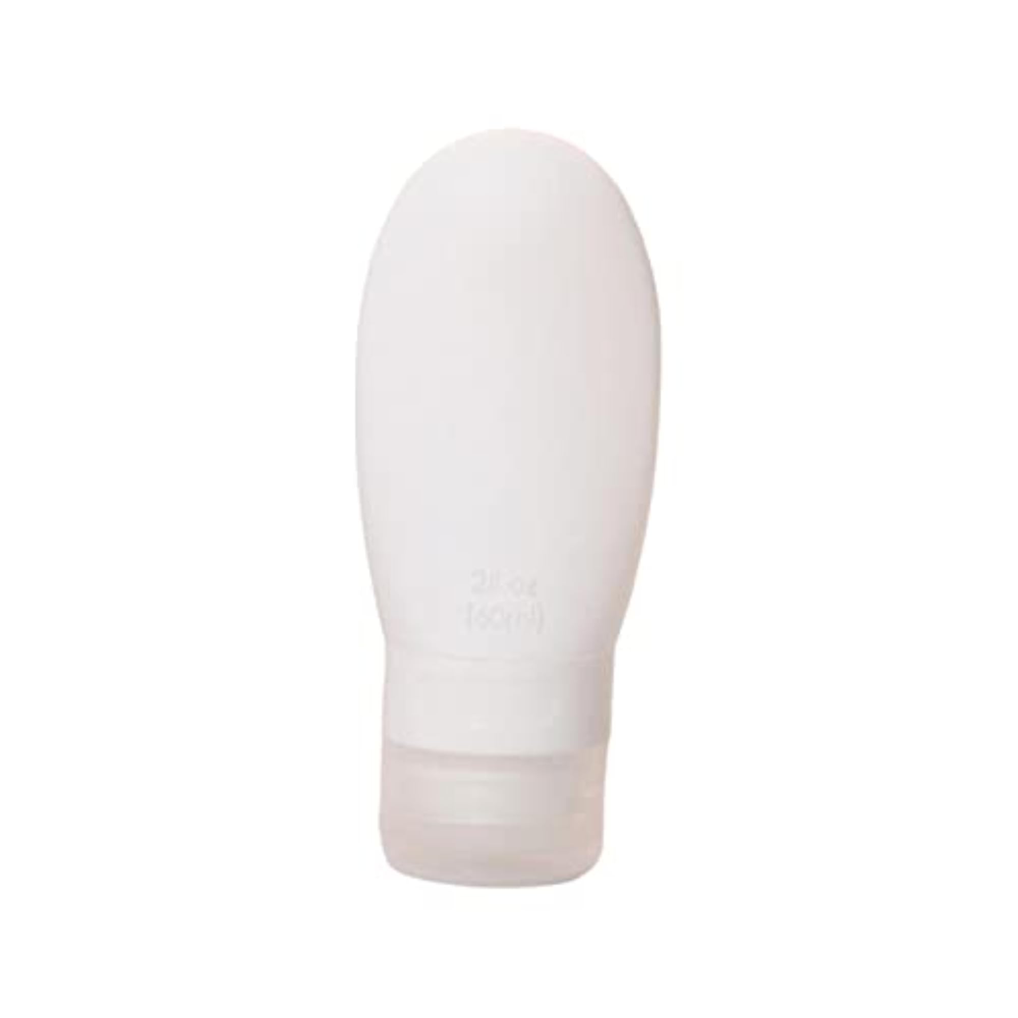 2x Silicone Travel Bottle Refillable for Body Wash & Conditioner, White