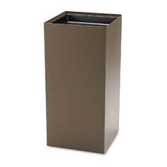 SAFCO Public Recycling Container, Square, Steel, 31gal, Brown (Case of 2)