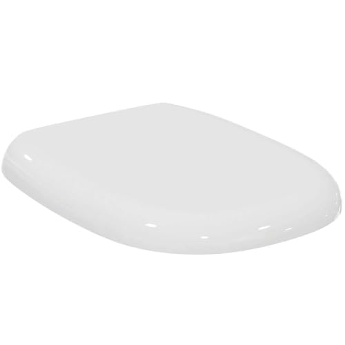 Ideal Standard – Tesi Classic Sedile per wc, Design avvolgente, Tondo, UV resistente, durevole, set di cerniere incluso, facile da installare, Duroplast robusto, Bianco