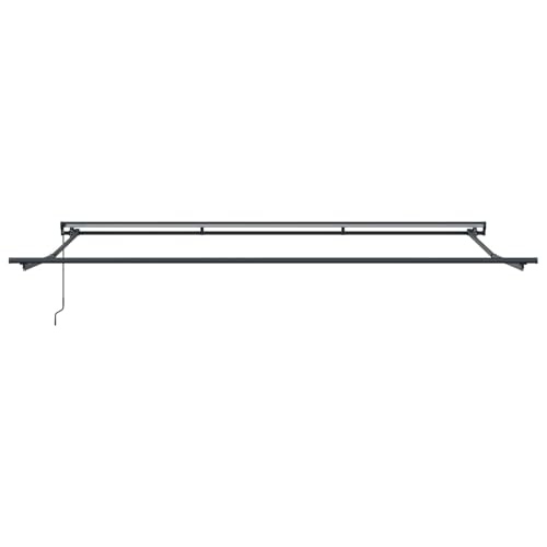 Cadre de store rétractable extérieur anthracite 4x2 m acier manuel