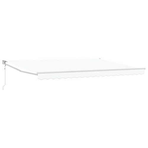 vidaXL Toldo Retráctil Automático Blanco 450x300 cm, Tela de Repuesto para Toldo Marco de 4.5x3 m Blanco