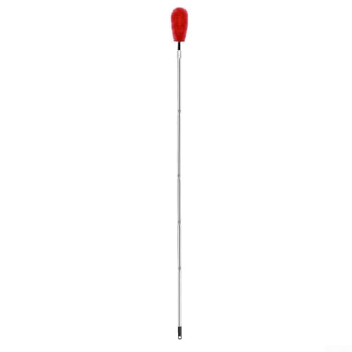 Cepillo de canalón extensible con cabezal de cepillo flexible y espejo de inspección para una fácil limpieza de canalones desde el nivel del suelo (C)