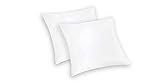 Matratzen Concord 2er Set Microfaser Kopfkissen 80x80 cm, mit Bezug aus 100% Baumwolle, waschbar, weiß, Öko Tex Standard 100