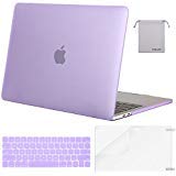 MOSISO Plastic Hard Case & Keyboard Cover & Screen Protector & Storage Bag Compatible Newest MacBook Pro 13 Inch, Pure Purple