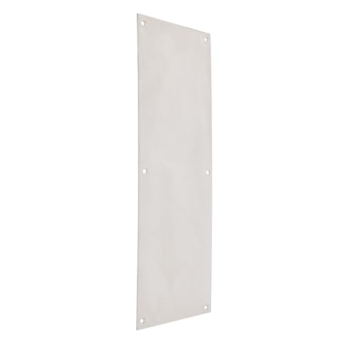 SKANDH Stainless Steel Finger Plate 12 X 4 Inch Push Plate for Door, Silver, 12x4, 12" X 4" X 0.11" - Image 3