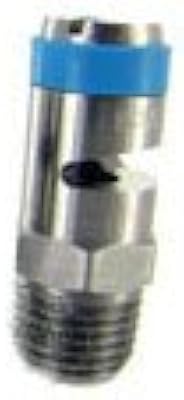 TeeJet Pack of 6 TurfJet Wide Angle Flat Fan Spray Nozzle 1/4TTJ10-VS - Stainless Steel - Visiflo - Light Blue - 1.0 GPM