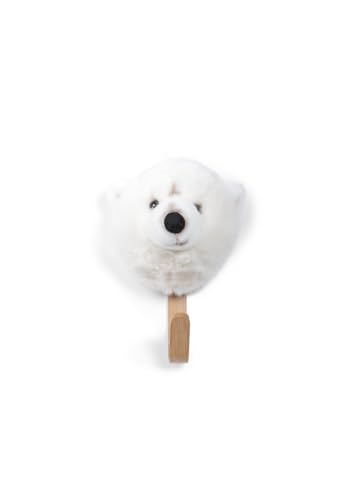 Bibib & co Coat Stand with Teddy Bear Head Polar White