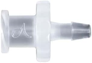 Luer to Hose Barb Fitting, Straight Adapter, White Nylon, Female Luer Thread x 200 Series Barb 3/32 (in) ID: 25/Pk
