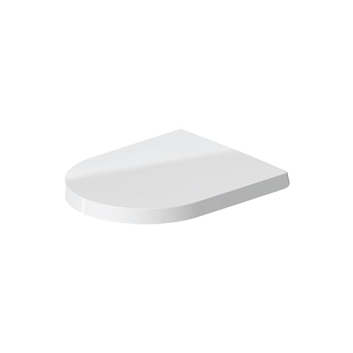 Duravit WC-Sitz ME by Starck, Toilettendeckel aus Urea-Duroplast, Klodeckel mit Edelstahl Scharnieren, Weiß