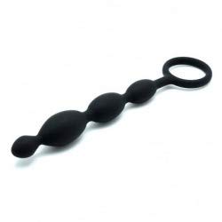 Rimba Latex Play Perles anales Noir 19,5 cm - Ø 2,1