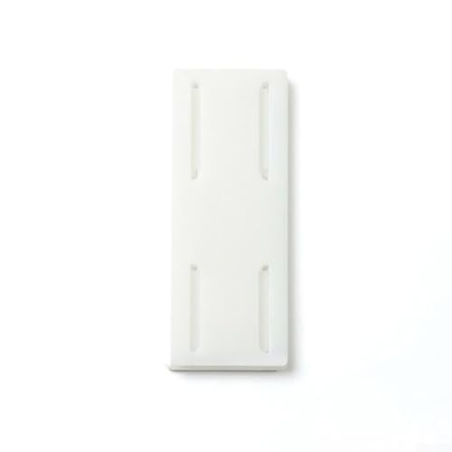 Soporte autoadhesivo para regleta de enchufes, fijador de enchufes, soporte de pared, organizador de tiras eléctricas para routers y enchufes en cocina y oficina (blanco)