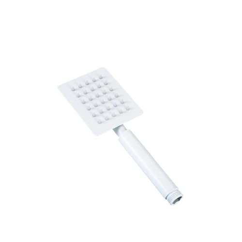 ステンレススチール304ハンドヘルドシャワーヘッドグレーゴールドホワイトハンドシャワーヘッドバスルーム蛇口アクセサリー単機能シャワーヘッドに対応(White Square)