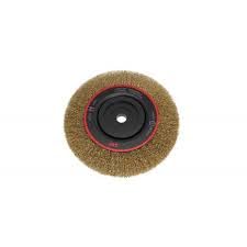 Cepillo circular alambre ondulado, diam. 175, 5 hileras, rosca M14, acero inoxidable 0,3mm