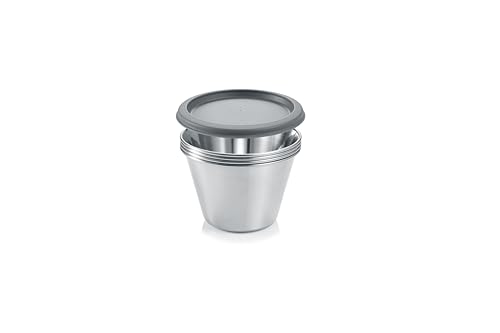 Tescoma Tazas de panna cotta de acero inoxidable GrandCHEF, 4 piezas