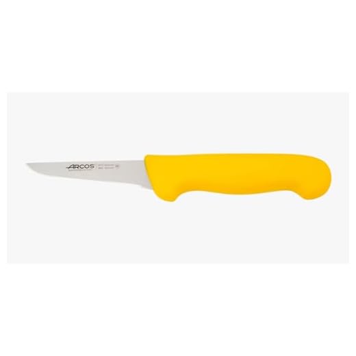Arcos Serie 2900, Cuchillo Deshuesador, Hoja de Acero Inoxidable Nitrum de 100 mm, Mango inyectado en Polipropileno Color Amarillo