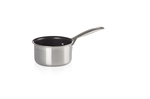 LE CREUSET 3-Ply Stainless Steel Non-Stick Milk Pan, 14 x 8.5 cm, 96201214001000