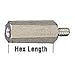 Standoffs Hex Male to Female 1-4 inches 6-32 1-2 inches Aluminum Iridite