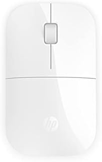 HP Z3700 White 2.4 GHz USB Slim Wireless Mouse with Blue LED1200 DPI Optical Sensor, Up to 16 Months Battery Life