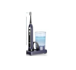 Spazzolino elettrico con idropulsore combinato, tutto in uno spazzolino sonico con 3 modalità e 5 velocità di filo interdentale, ricaricabile e portatile, per la pulizia dei denti degli adulti