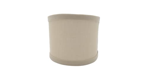 Upgradelights 4.5 Inch Half Barrel Wall Sconce Shield Lamp Shade (Beige Linen)