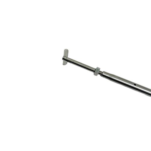 1/4" Threaded Drop Pin & Hand Swage Stud Turnbuckle 3/16" Cable Stainless Steel miniatura 4