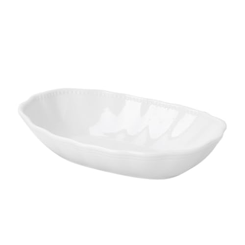 Homoyoyo Bandeja de para Horno Utensilio de Cocina Práctico y Duradero Molde Blanco para Hornear Arroz Queso y Ensaladas Apto para Microondas
