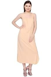 Kalyan Gems Cotton Full Length Camisole for Women - Long Innerwear Petticoat - Plus Size Nighty - Kurti Slip - Suit Slip -