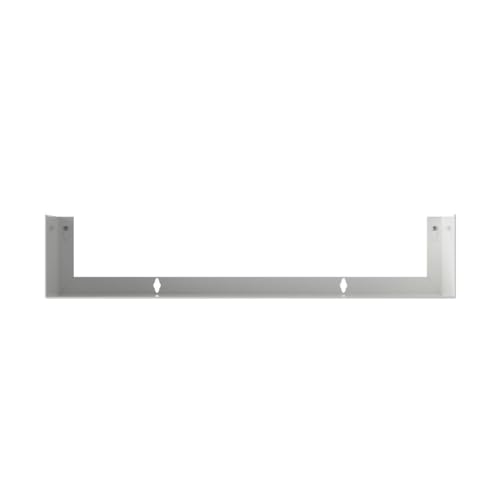 Image of Wallniture Bali White U Shape Floating Shelves for Wall, CD DVD Storage Shelves and Metal Bookshelf Set of 6