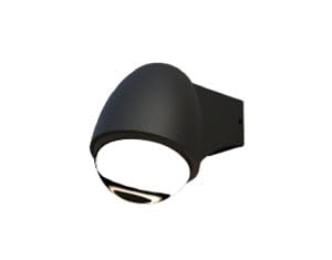 Lafit Luna Waterproof Outdoor Wall Lights | Down LED Porch Lights | 3000 Kelvin Warm White Light (Black)