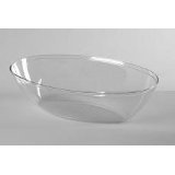 Bluesky Trading Oval Clear Small Plastic Serving Bowl - (1 Count) - Perfect for Salads, Snacks & More