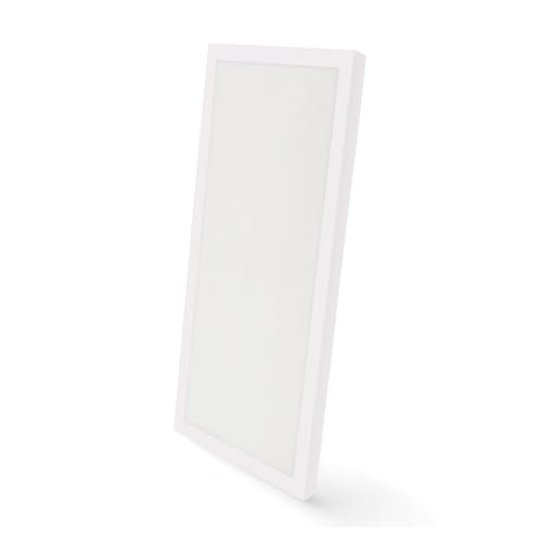 M Ledme - Plafon Superficie Panel LED 90X30cm 36W, Con Selector de Color Blanco Calido, Neutro o Frio (CCT), 3600 Lumenes, Luces led para cocina o habitación, Driver incluido.